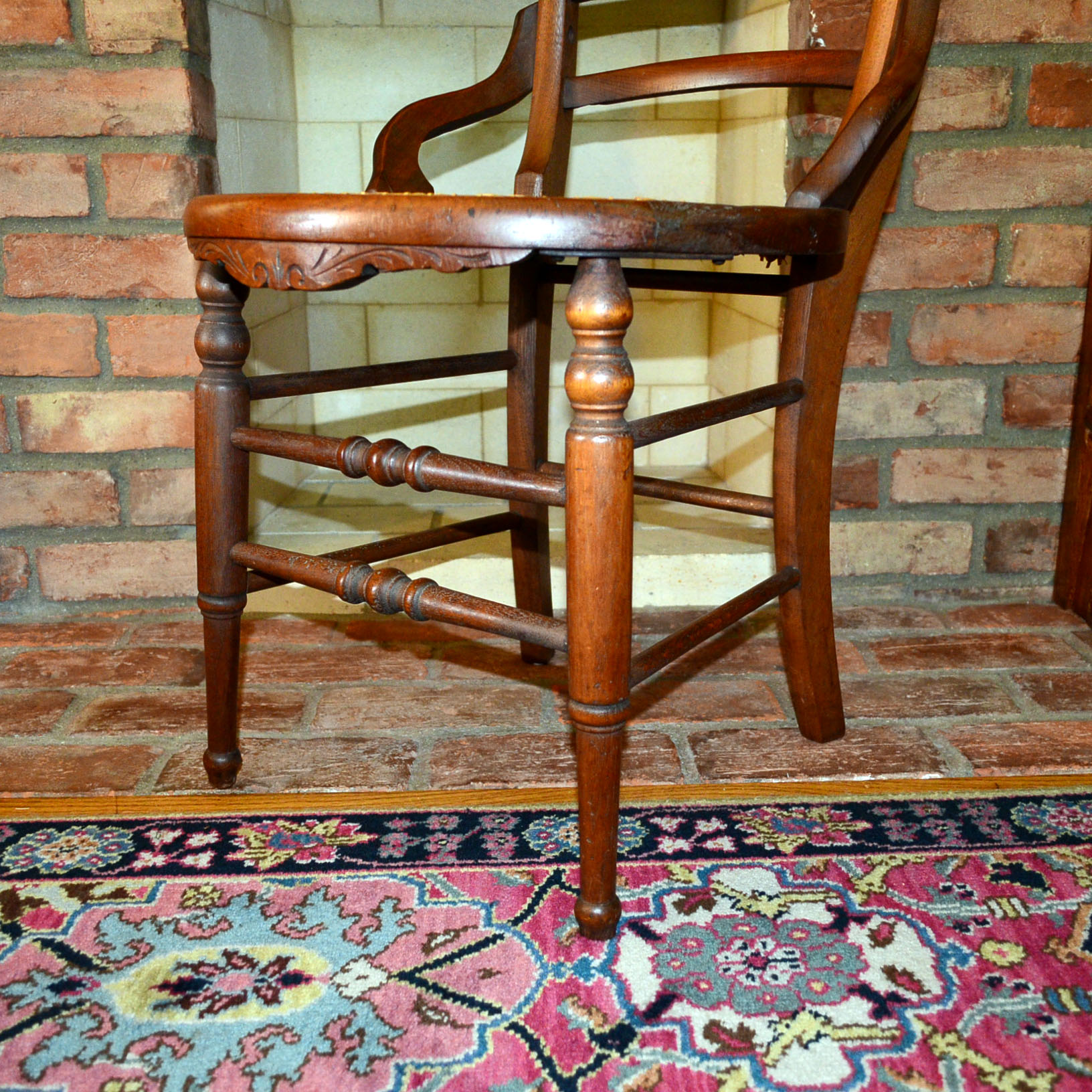 Antique Round Cane Bottom Chair EBTH